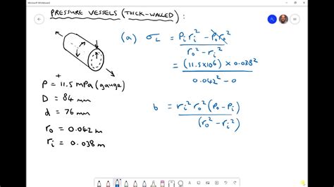 thick wall cylinders calculator